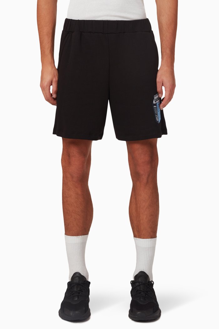 

Milk Patch Sweat Shorts in Cotton-jersey, Black