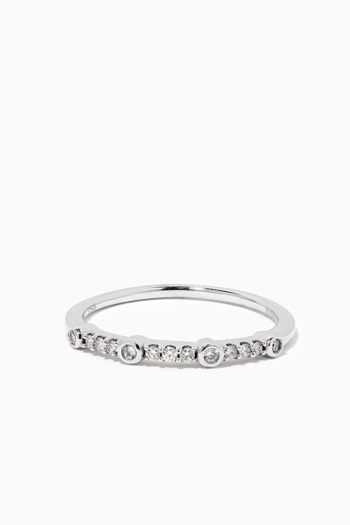 Stackable Diamond Ring in 18kt White Gold