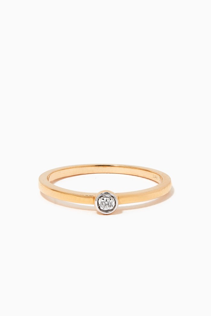 Stackable Diamond Ring in 18kt Yellow Gold