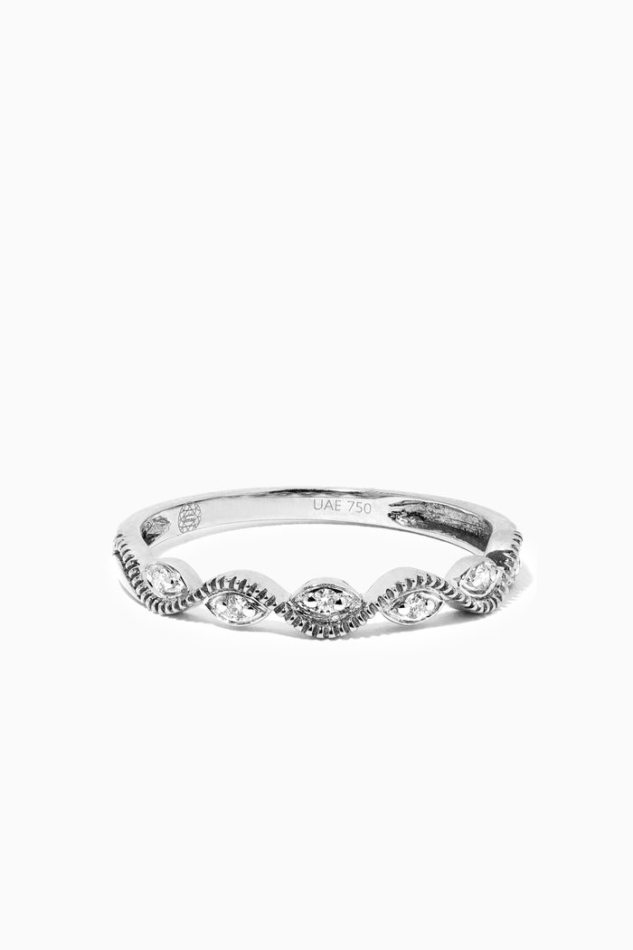 

Stackable Diamond Ring in 18kt White Gold
