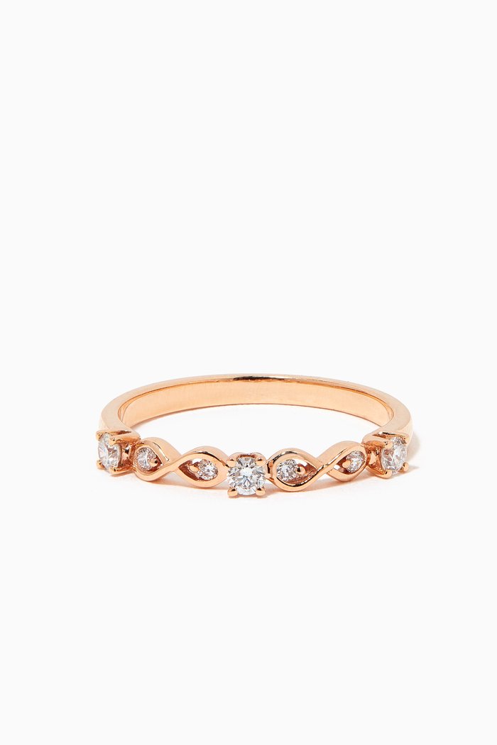 

Stackable Diamond Ring in 18kt Rose Gold