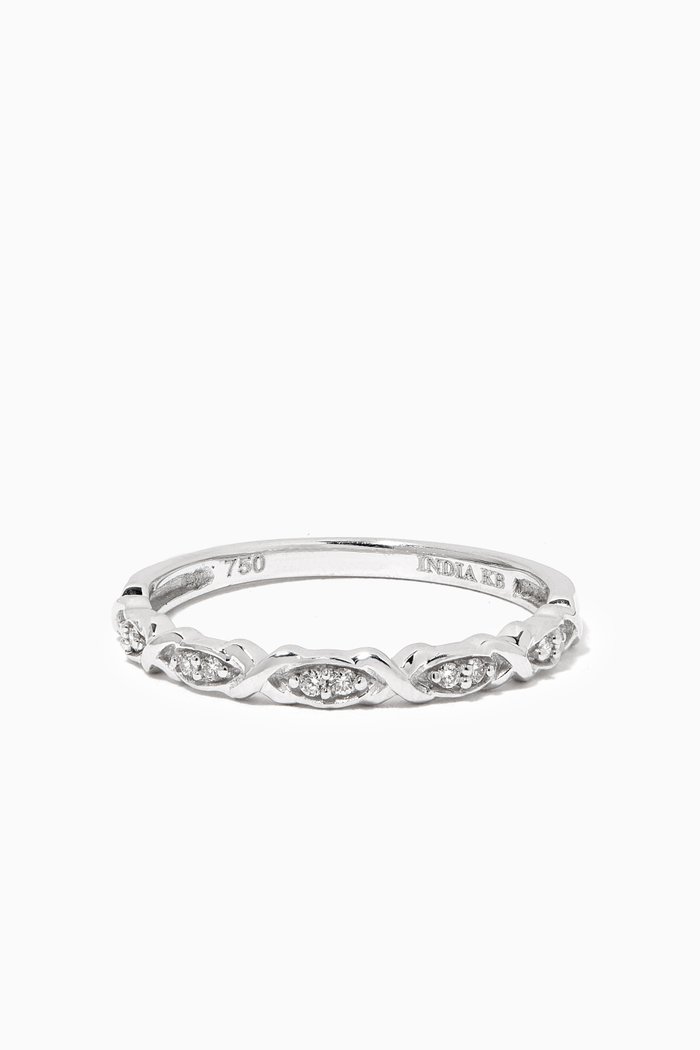 

Stackable Diamond Ring in 18kt White Gold