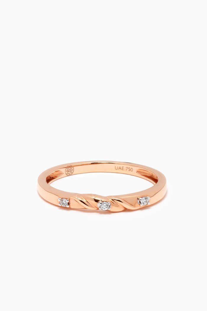 

Stackable Diamond Ring in 18kt Rose Gold