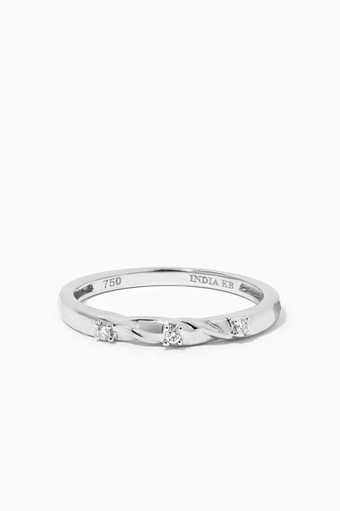 

Stackable Diamond Ring in 18kt White Gold