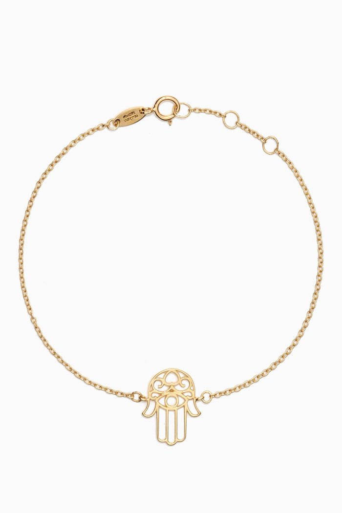 Lydia Hamsa Bracelet in 18kt Yellow Gold