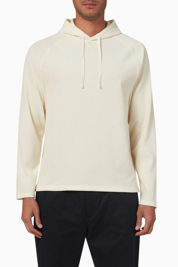 

Corduroy Hoodie in Cotton-blend, Neutral
