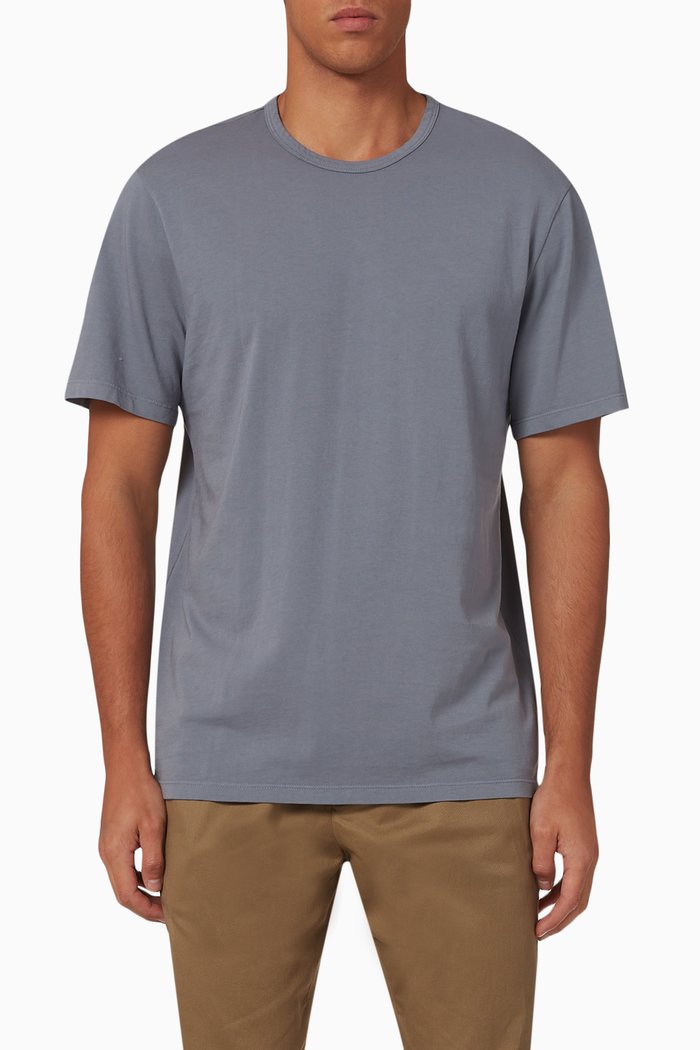 

T-shirt in Cotton Jersey, Blue