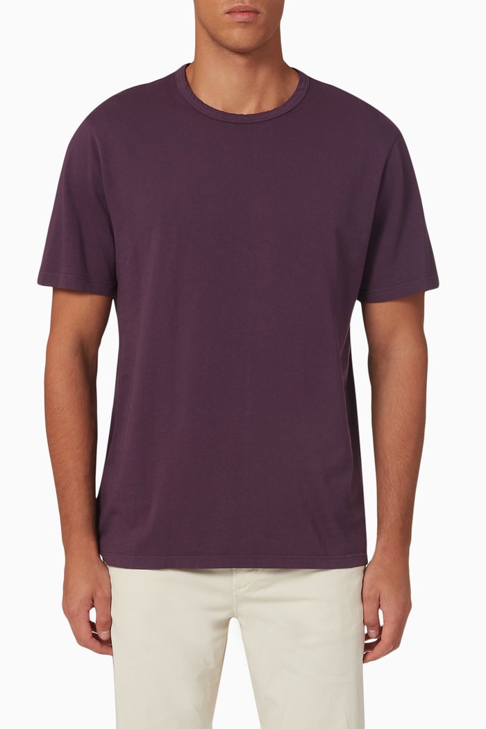 

T-shirt in Cotton Jersey, Purple