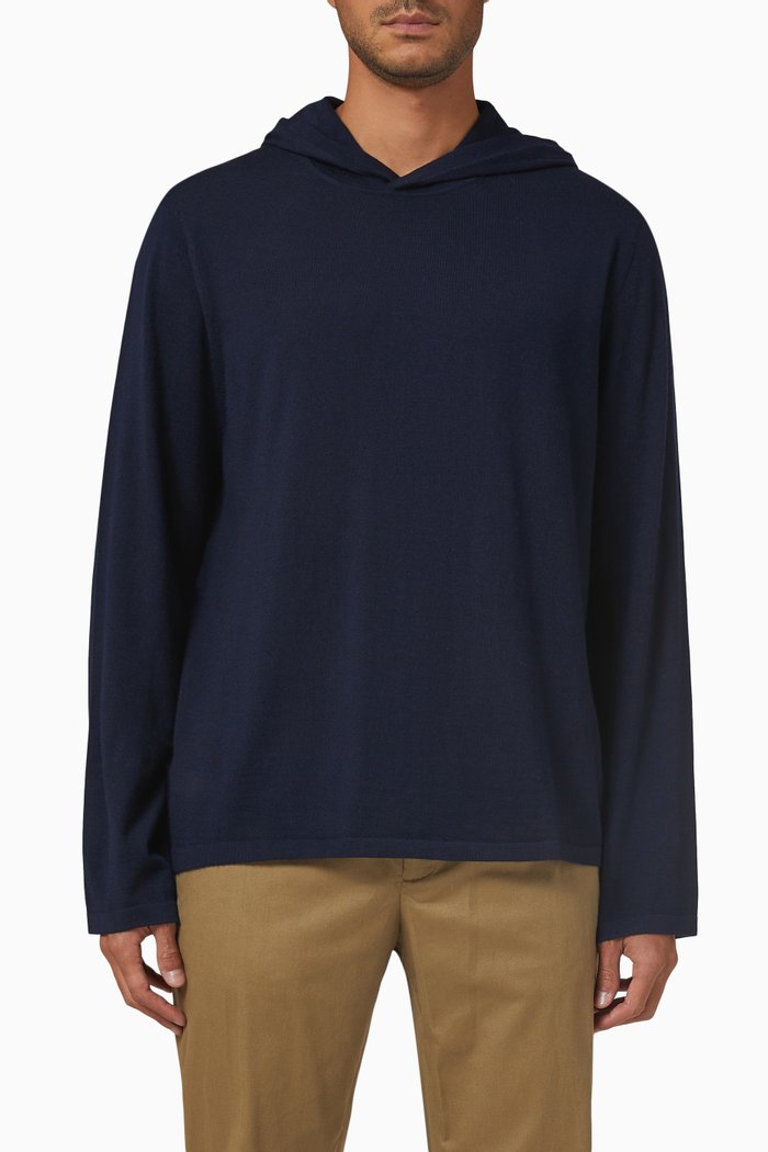 

Featherweight Hoodie in Cashmere-blend, Blue