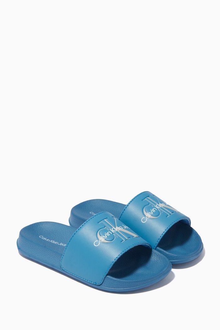 Logo Slides in Rubber, Blue