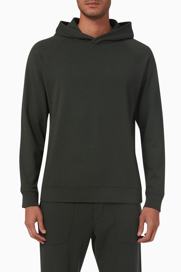

Garment-dye Hoodie in French-terry, Green