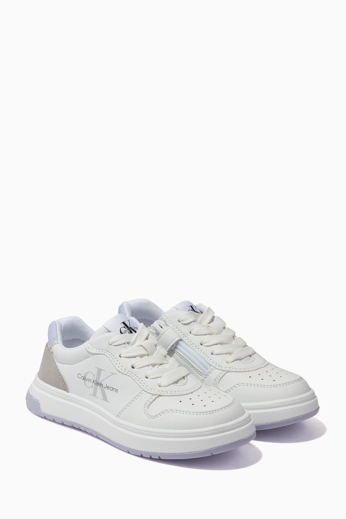 

Logo Sneakers in Recycled Leather, White