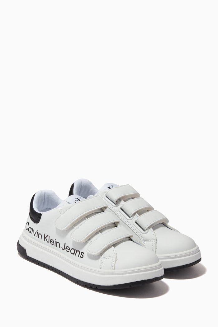 

Velcro Sneakers in Recycled Leather, White