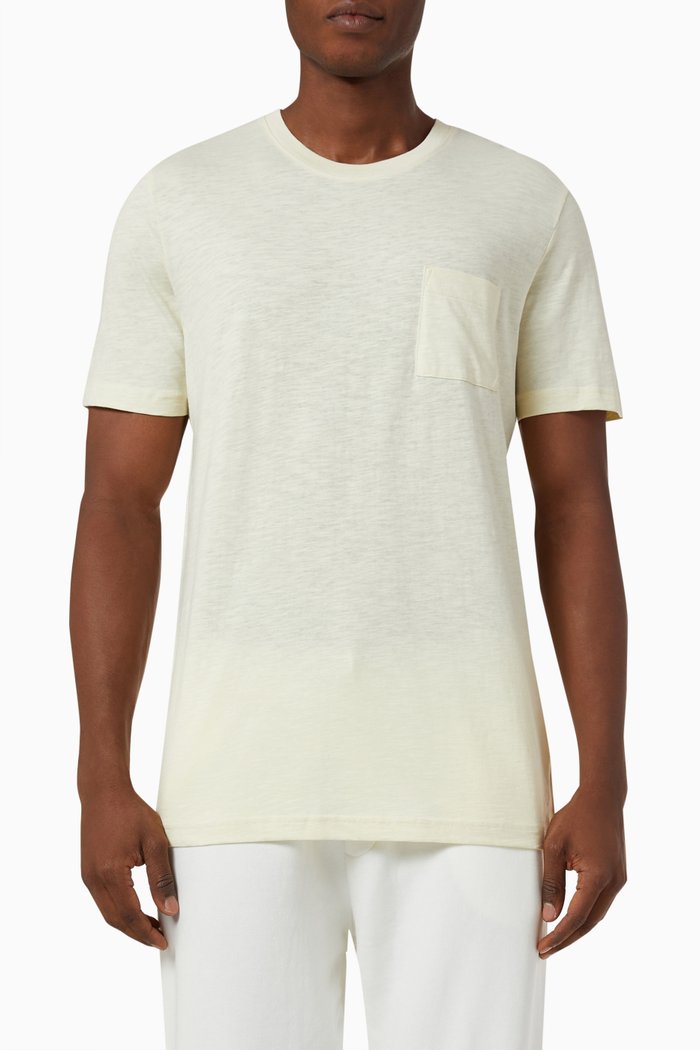 

Crewneck Pocket T-shirt in Organic-cotton, Neutral