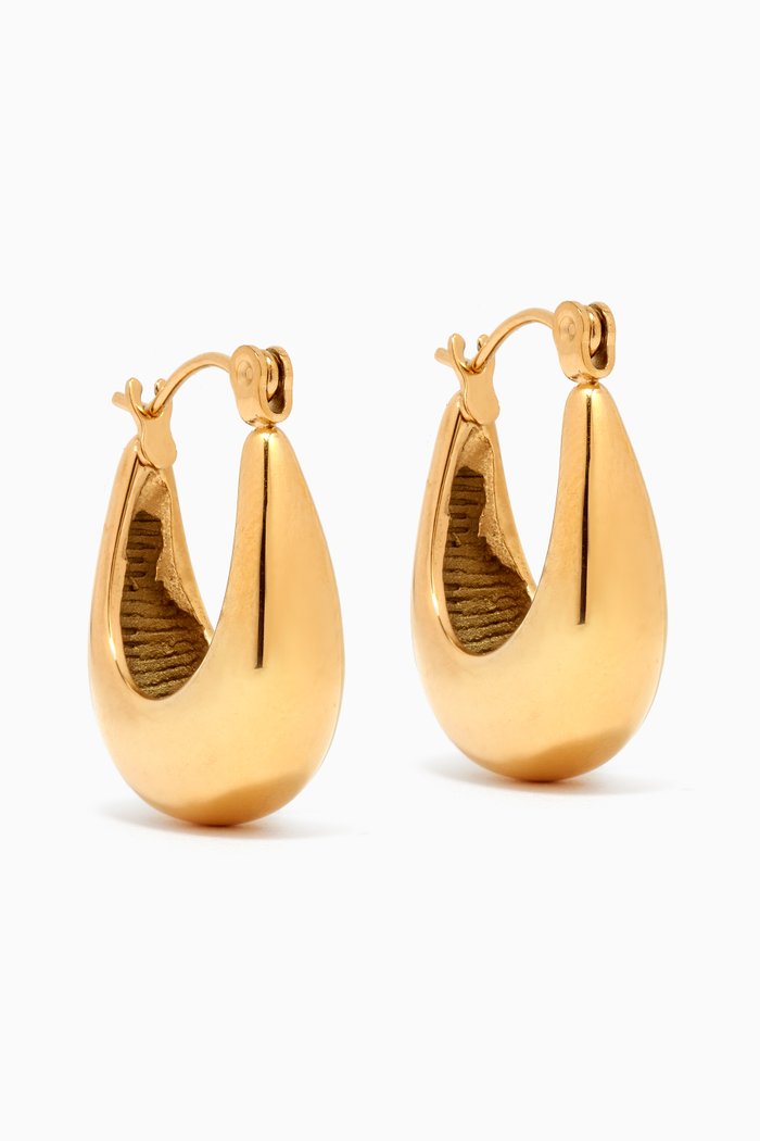 

Mia Moon Bucket Earrings in 18kt gold-plated Stainless Steel