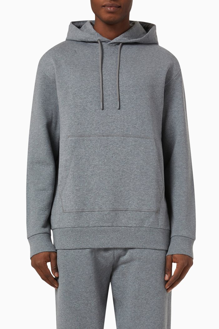 Relaxed Hoodie in Organic-cotton, Grey