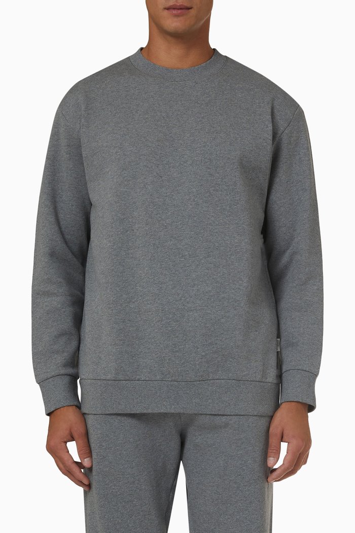 

Casual Sweatshirt in Organic Cotton, Grey