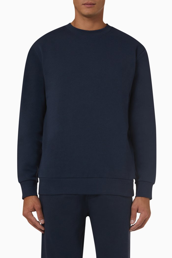 

Casual Sweatshirt in Organic Cotton, Blue