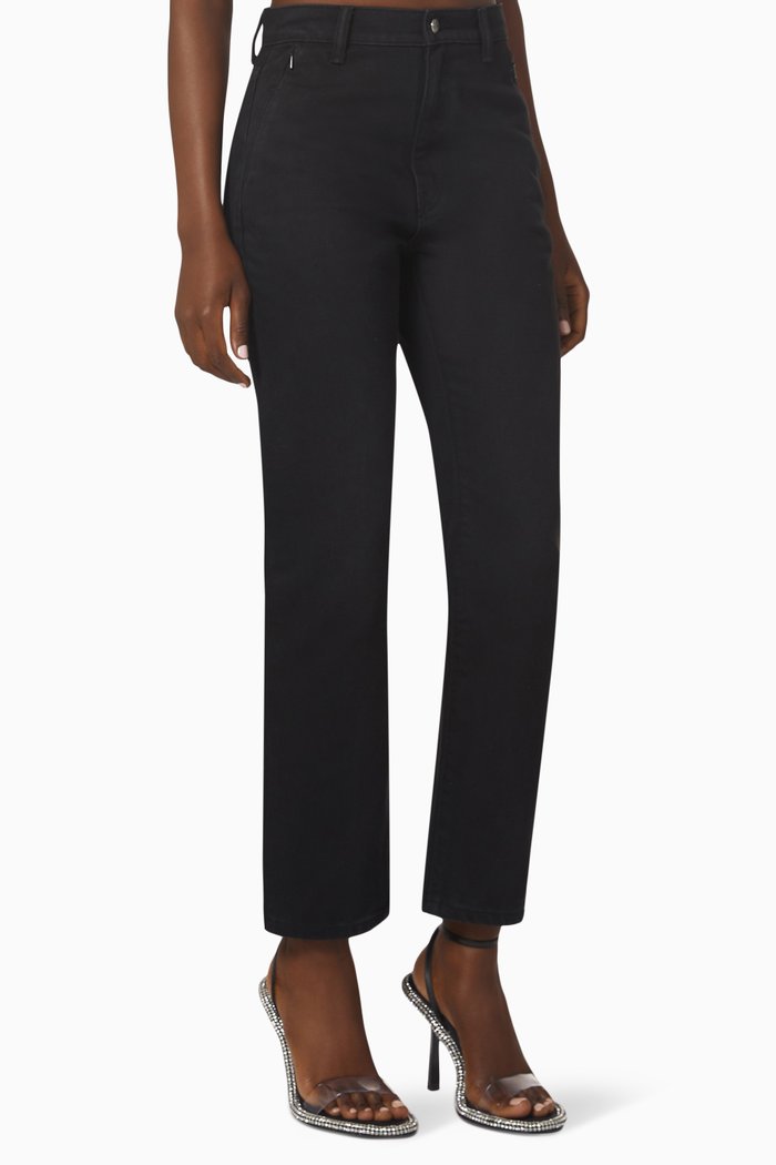 

OG High-waist Stovepipe Jeans in Denim, Black