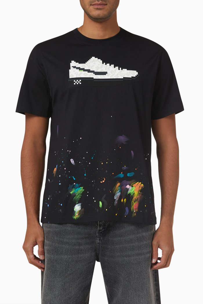 

White Louis T-shirt in Cotton Jersey, Black