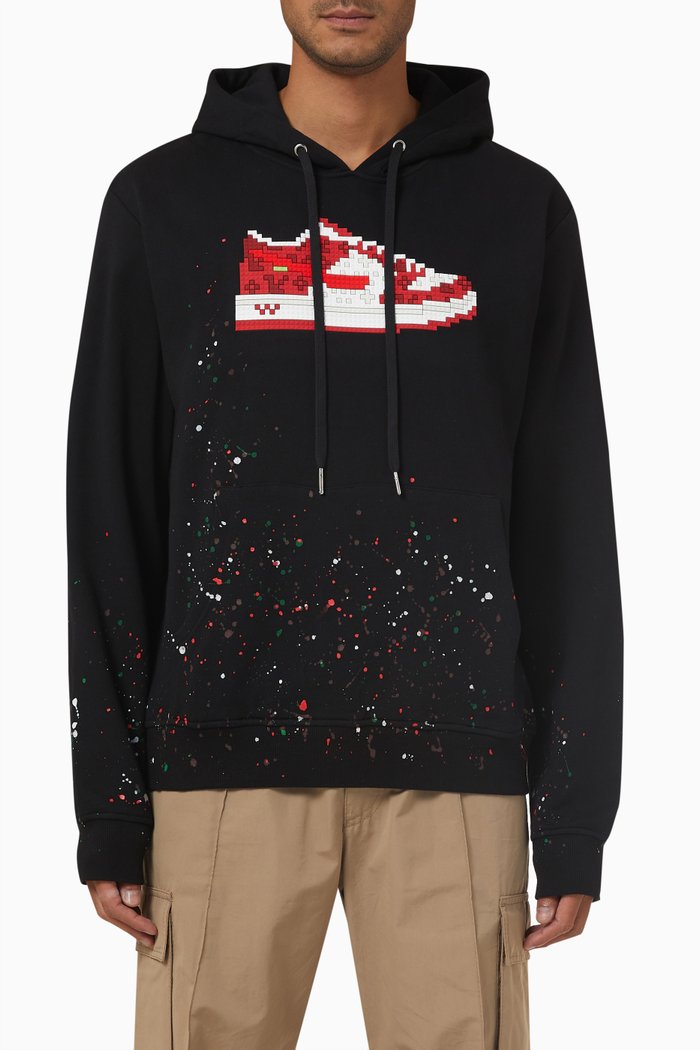 

Red Louis Hoodie in Fleece, Black
