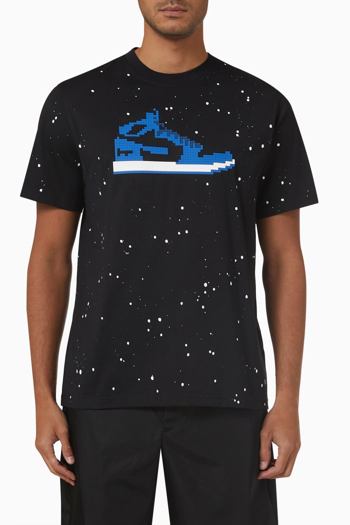

Marina Blue T-shirt in Cotton, Black