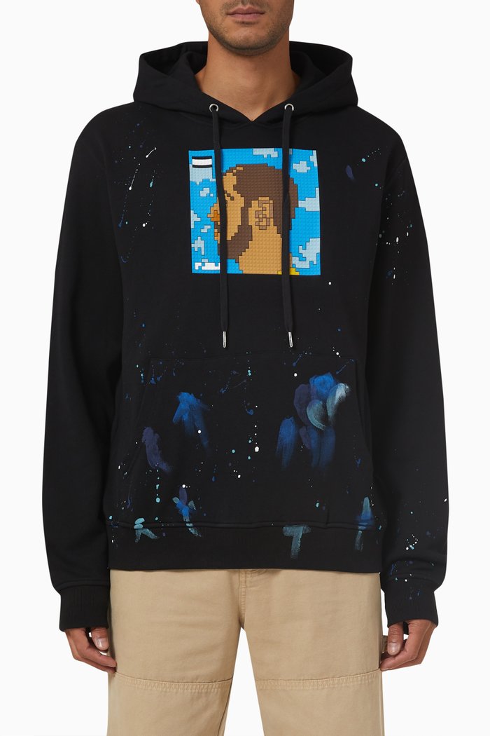 

Head in The Clouds Hoodie in Fleece, Black