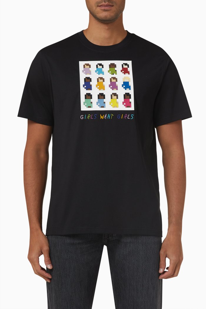 

Girls Want T-Shirt in Cotton Jersey, Black