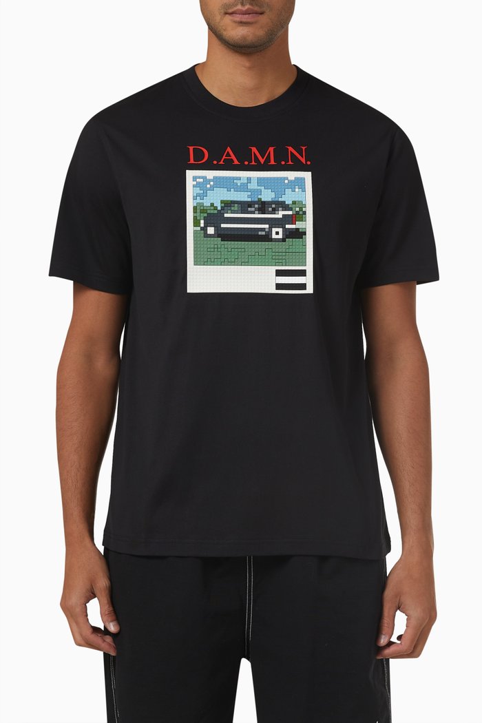 

Damn T-Shirt in Cotton Jersey, Black