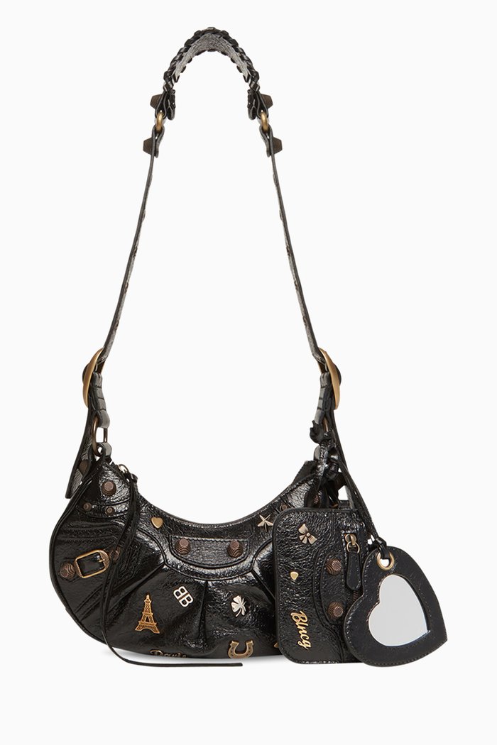 

Pins Le Cagole XS Shoulder Bag in Arena Lambskin, Black