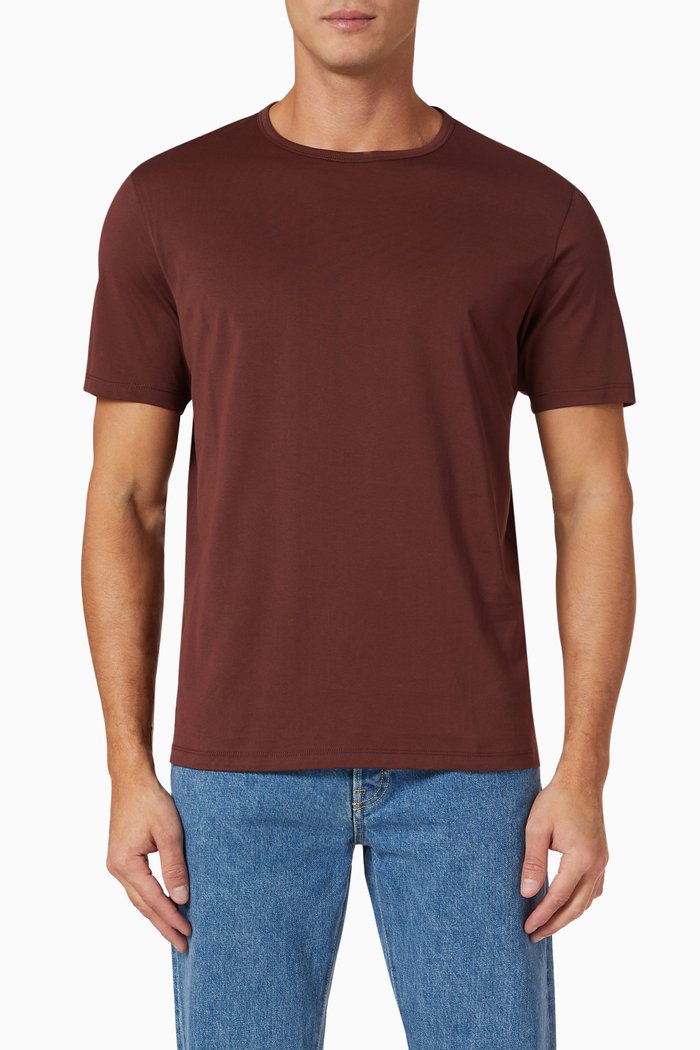 

T-shirt in Cotton Jersey, Brown