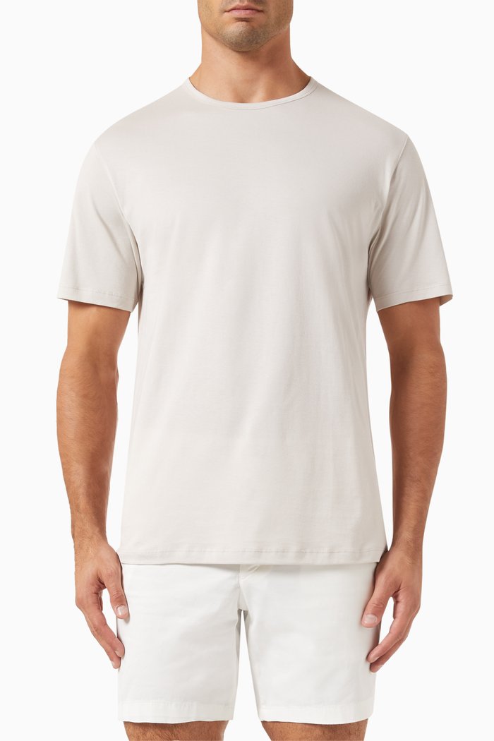 

T-shirt in Cotton Jersey, Grey