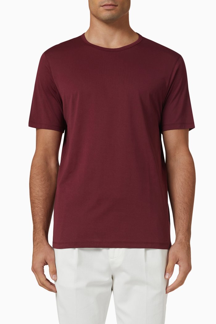 

T-shirt in Cotton Jersey, Red