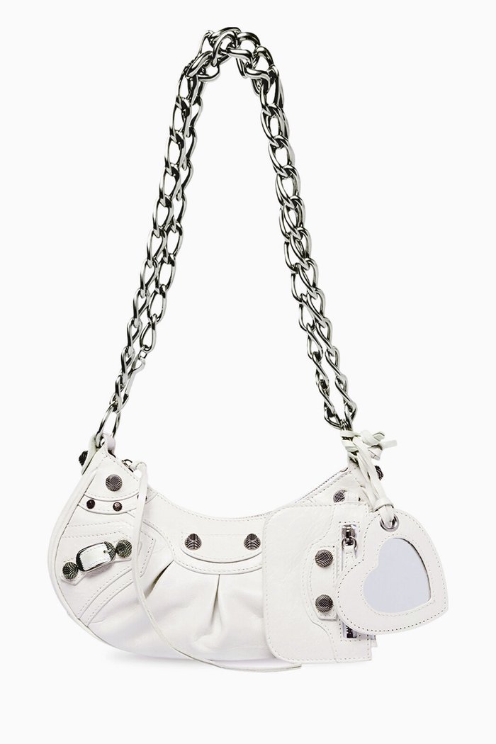 

Le Cagole XS Shoulder Bag in Arena Lambskin, White