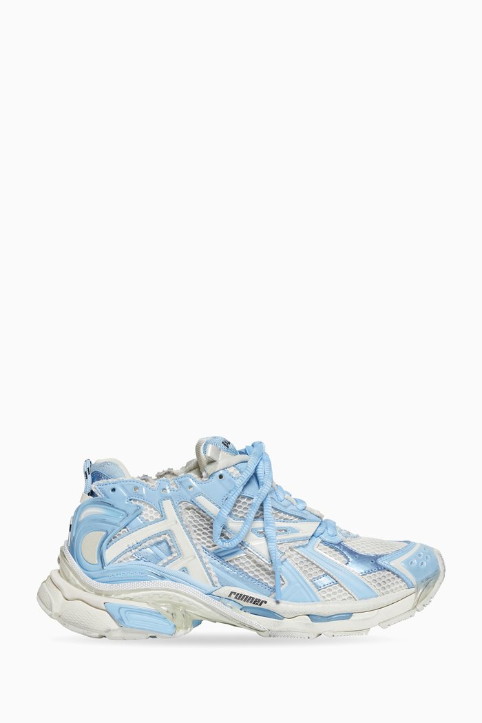 

Runner Sneakers in Mesh & Nylon, Blue