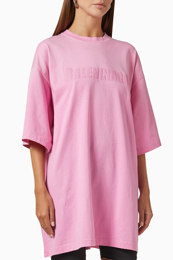 

Logo-print Boxy T-shirt in Cotton-jersey, Pink
