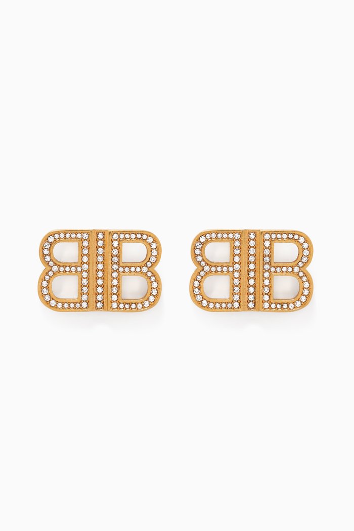 

BB 2.0 XS Rhinestones Earrings in Brass, Gold