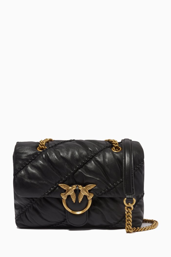 

Classic Love Puff Bag in Maxi Quilt Nappa, Black