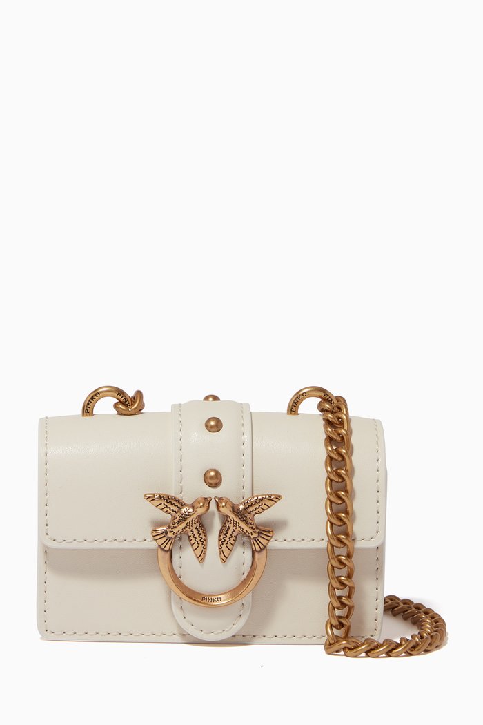 

Micro Love Icon Bag in Leather, White