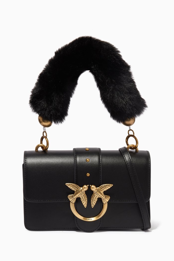 

Mini Love Icon Bag in Leather, Black