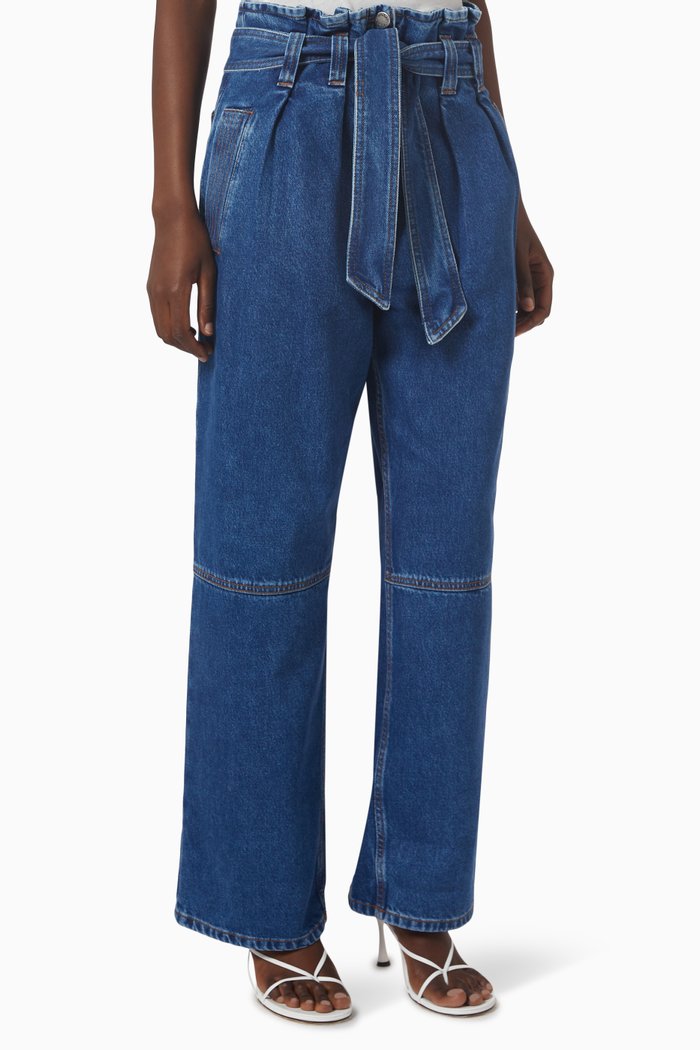 

Gracidio Wide-leg Jeans in Denim, Blue
