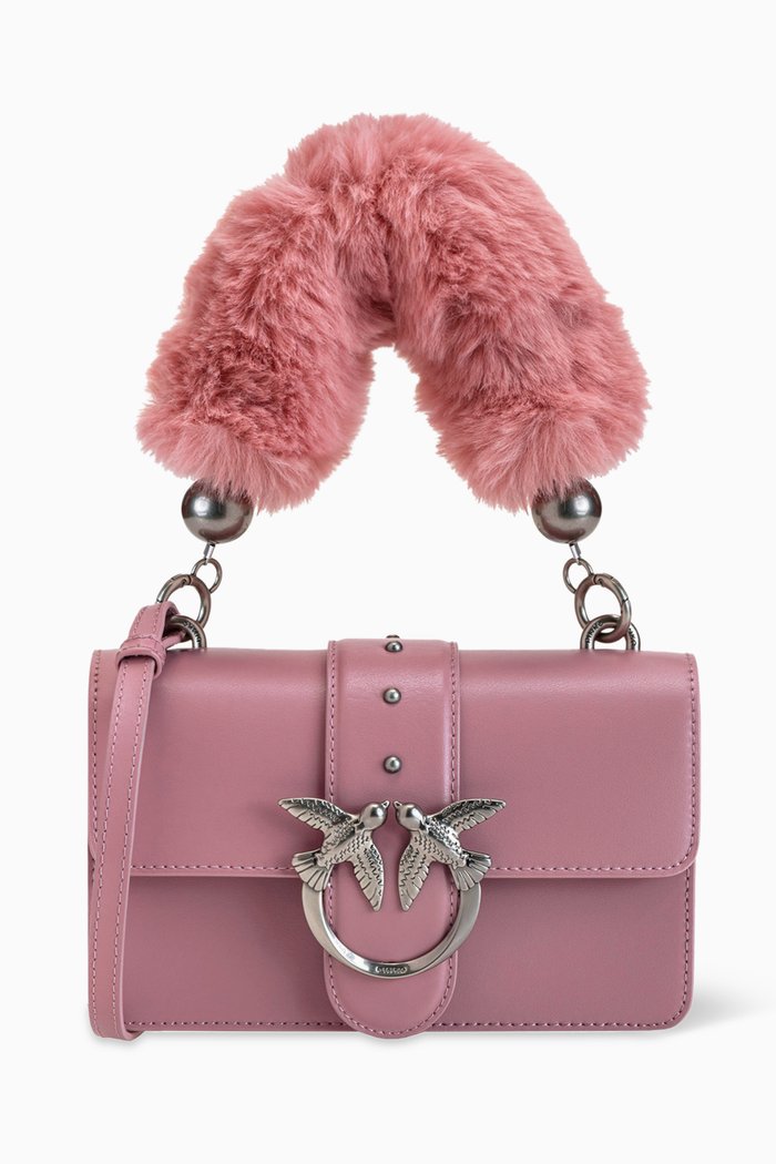 

Mini Love Icon Bag in Leather, Pink