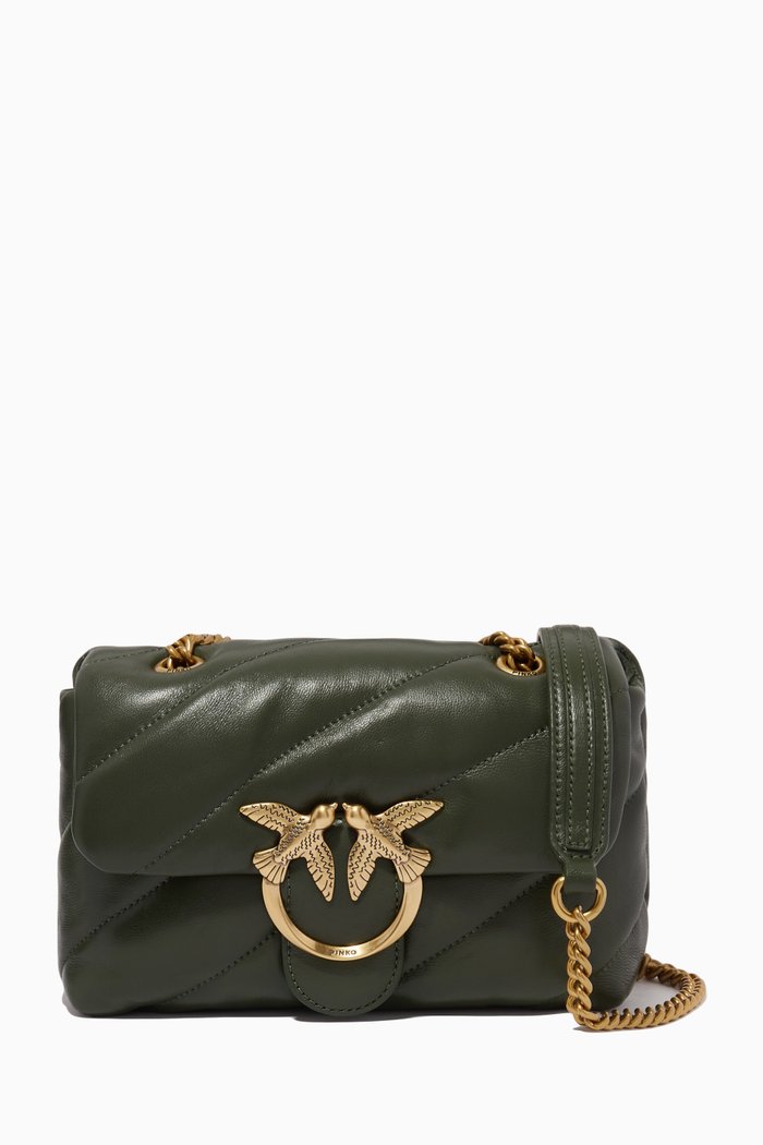 

Mini Love Puff Bag in Maxi Quilt Nappa, Green