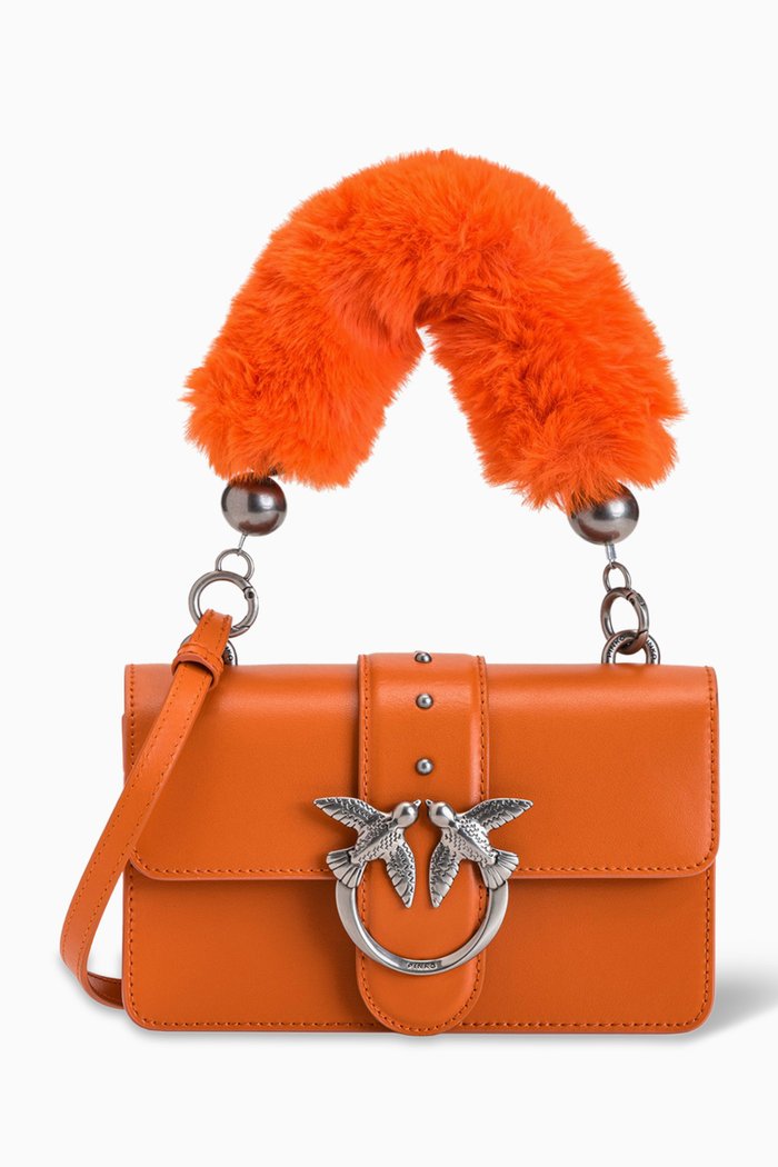 

Mini Love Icon Bag in Leather, Orange