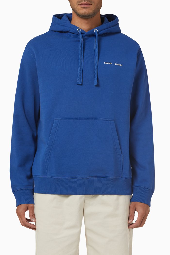 

Norsbro Hoodie in Organic Cotton, Blue