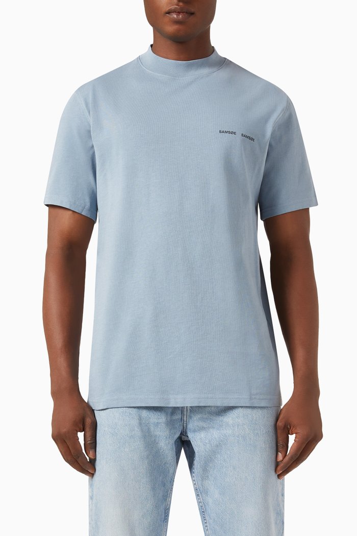 Norsbro T-shirt in Organic Cotton, Blue