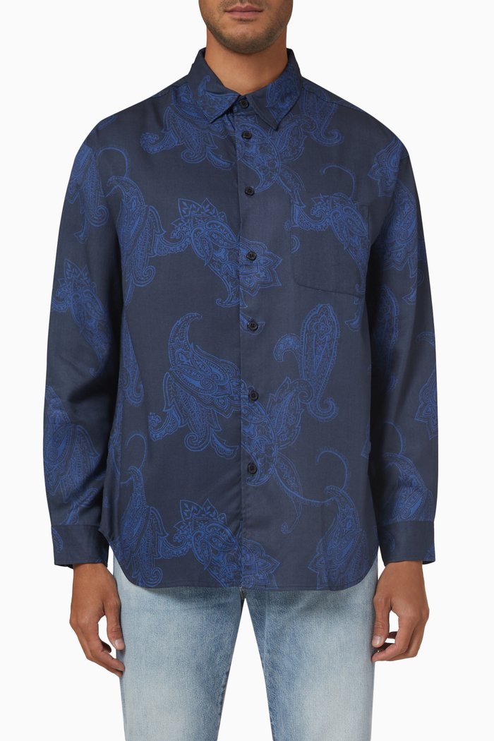

Luan J Shirt in Lyocell, Blue