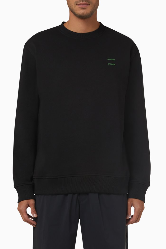 Joel Sweatshirt in Organic Cotton, Black