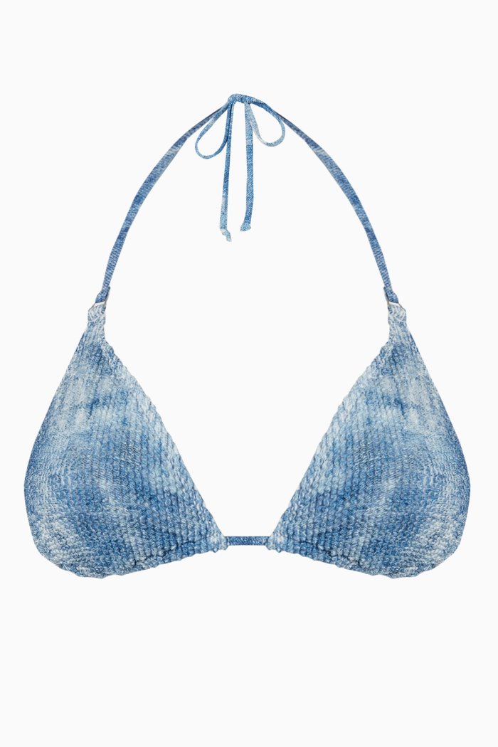 

Always Fits Tiny Ties Tie-dye Bikini Top, Purple