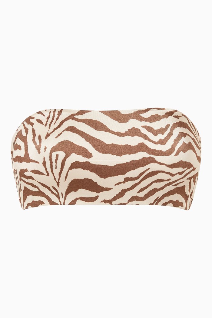 

Better Band Bikini Top in Satin, Brown